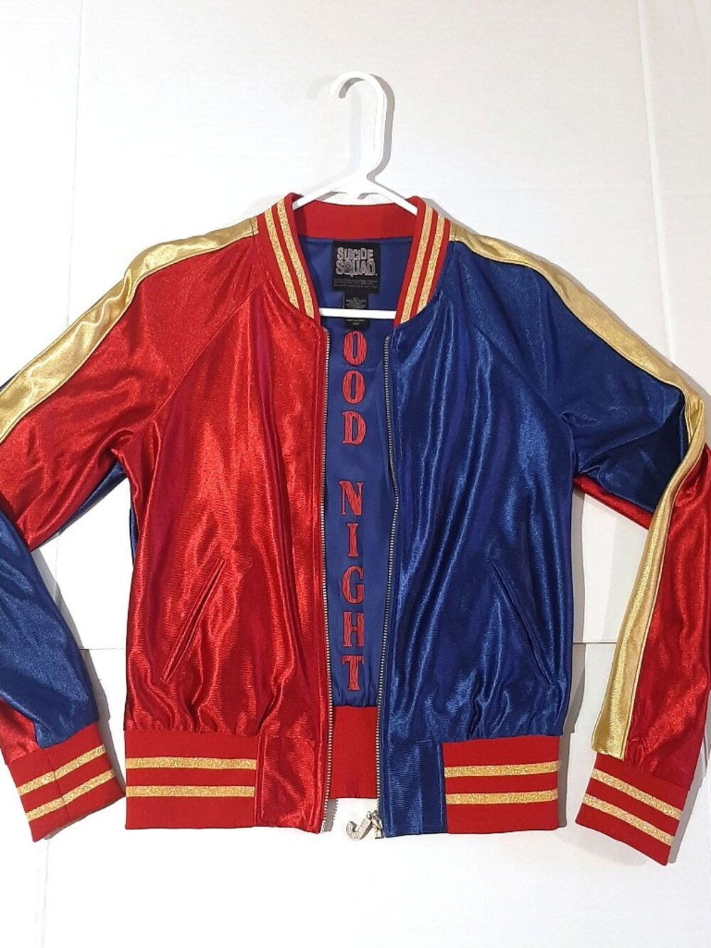 Harley Quinn satin cosplay Jacket Womens Small Joker Hot Topic Suicide Squad - Picture 7 of 9